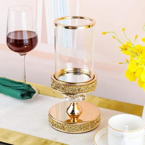 Miniatura 7 de Portavelas de pilar, candelabros de cristal para bodas, fiestas, eventos, Navidad, decoración del hogar, centros de mesa CH028D (S)