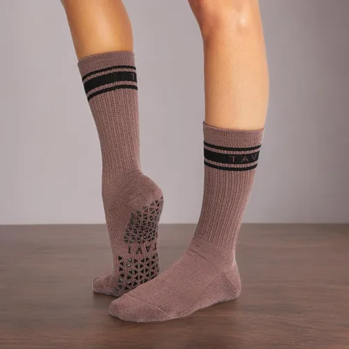 Miniatura 6 de TAVI Kai Fashion Crew Grip Calcetines Para zapatilla Barre, Pilates y Yoga con empuñaduras para mujeres y hombres
