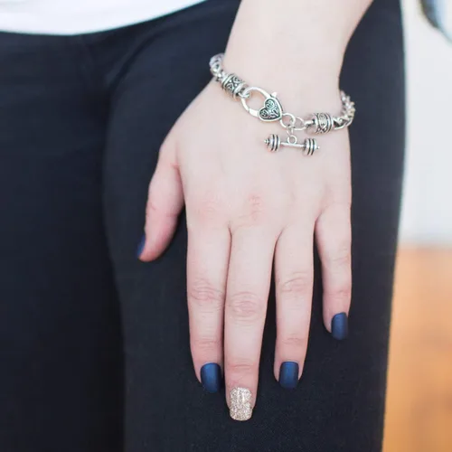 Miniatura 3 de Inspired Silver - Pulsera de plata con dije personalizado y circonitas cúbicas.