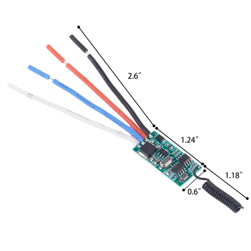 Miniatura 4 de Mini interruptor de control de retome, sin cableado inalámbrico interruptor remoto, no necesita WiFi, DC 5V/12V/24V/3A rf ralay inalámbrico