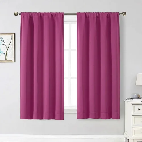 Miniatura 141 de Cortinas opacas para dormitorio, sala de estar, juego de 2 paneles de 54 pulgadas de largo, cortinas de oscurecimiento de habitación con aislamiento