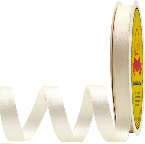 Miniatura 134 de Cinta de satén blanca antigua de doble cara de 1-1/2 pulgadas x 50 yardas, cinta de poliéster para envolver regalos, día de San Valentín, bodas