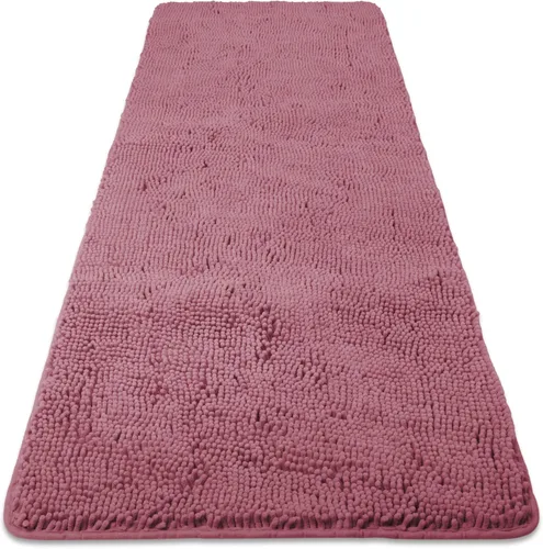 Miniatura 66 de Yeaban Alfombra de pasillo de baño de 24 x 72 pulgadas, antideslizante, alfombra de baño larga de felpilla gruesa, absorbente y lavable, alfombra