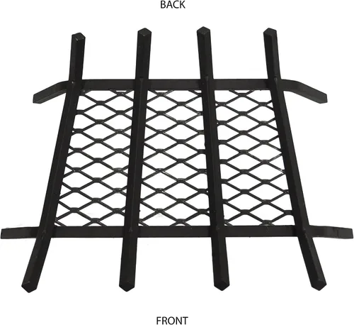 Miniatura 2 de Pleasant Hearth - Rejillas de chimenea de acero sólido de 1/2 pulgadas con retenedor ámbar