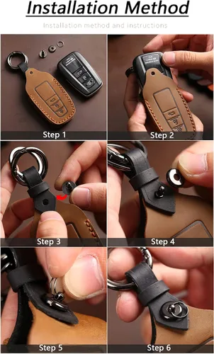 Miniatura 8 de SANRILY Hecho a mano para Renault Key Cover Kadjar Megane 4 IV Clio Duster 2 (2018) Koleos 2 Keyless Full Protector Cuero Smart Key Case con llavero