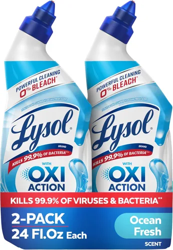 Miniatura 14 de Lysol Limpiador de inodoro, suministros de limpieza de baño de máxima resistencia, limpiador de taza de inodoro en gel adherente, esencial