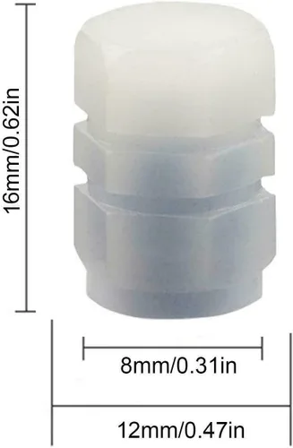 Miniatura 7 de 4 tapas universales fluorescentes para válvulas de neumáticos, tapas luminosas para válvulas de aire de neumáticos, cubiertas iluminadas