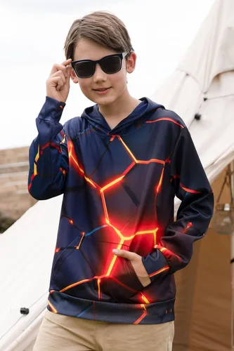 Miniatura 5 de Unicomidea - Sudadera con capucha y estampado 3D para niños y niñas de 6 a 16 años