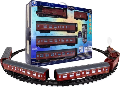 Miniatura 2 de Conjunto de tren de juguete Lionel Hogwarts Express con batería calibre O, con control remoto, locomotora, vagones de tren y pista con sonidos
