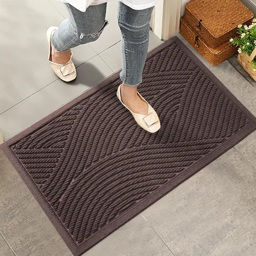 Miniatura 9 de HIYARD Tapete resistente para puerta delantera, absorbente, resistente a la suciedad y a la suciedad, para interiores y exteriores, resistente a