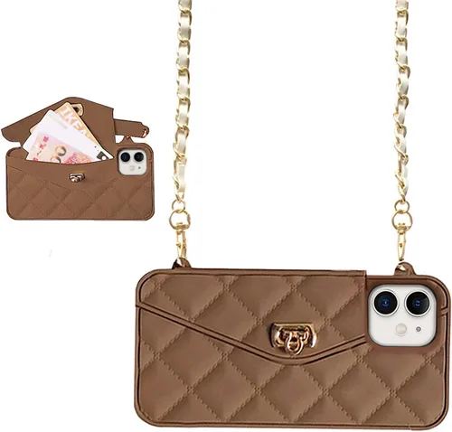 Miniatura 16 de UnnFiko - Funda tipo cartera compatible con iPhone XR, diseño elegante de bolsa de lujo, cartera abatible con funda para tarjetas, cubierta de Negro
