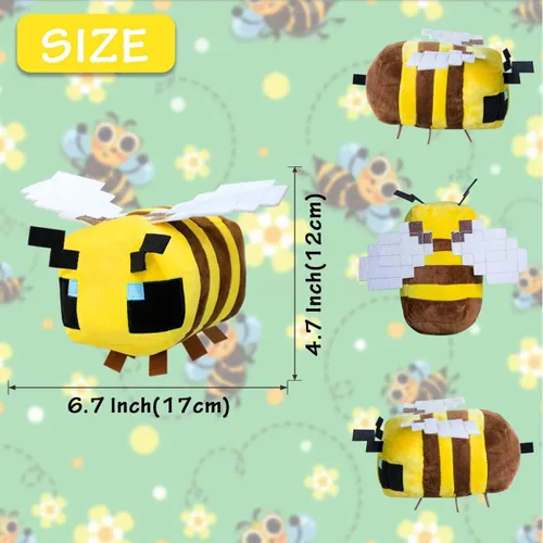 Miniatura 2 de Putrer Juguete de peluche de abeja de 6.7"/17cm, animales de peluche de abeja, juguetes de peluche de juego para regalo de Navidad, Año Nuevo