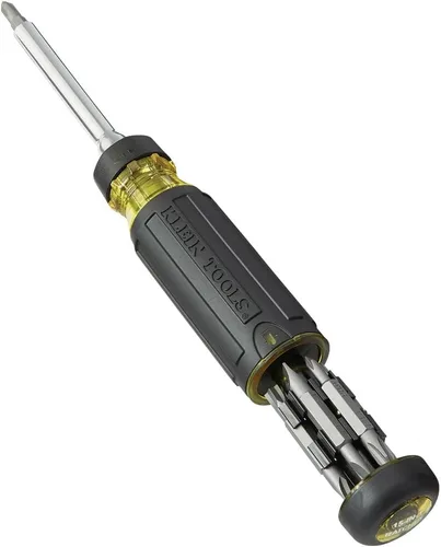 Miniatura 11 de Klein Tools 32305 - Destornillador de trinquete multibroca, herramienta 15 en 1 con puntas Phillips, ranuradas, cuadradas, Torx y combo