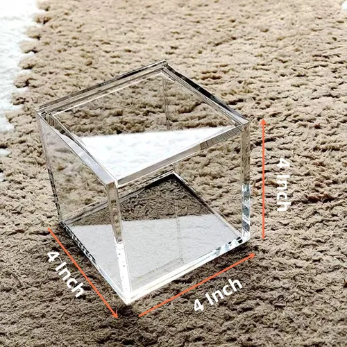 Miniatura 2 de KissYou Caja de Acrílico Grande Cajas de Exhibición Transparentes con Tapa Cubo Cuadrado Transparente Caja de Almacenamiento de Acrílico para Bodas