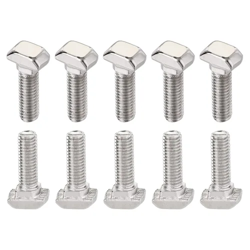 Miniatura 15 de DTGN Tornillo deslizante M5x12mm (DXL) con ranura en T – 8 unidades – Bueno para la industria de la construcción – Tornillos en forma de T de acero