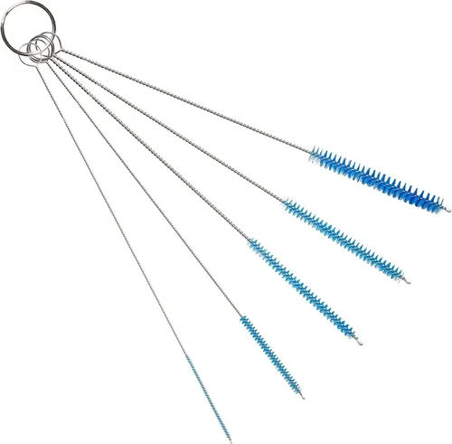 Miniatura 21 de Juego de cepillos de limpieza de tubos de 10 pulgadas, paquete de 10 cepillos de paja de nailon extralargos con asas flexibles para botellas, Negro