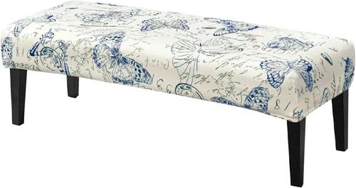 Miniatura 12 de SearchI Funda de banco de comedor, fundas de asiento de banco largas elásticas lavables, funda rectangular para banco de mesa de comedor, para Beige
