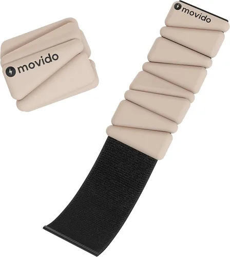 Movido - Pesas ajustables para muñeca y tobillo | 1 libra cada una (2 por juego) | Pesos ajustables para entrenamiento para mujeres y hombres |