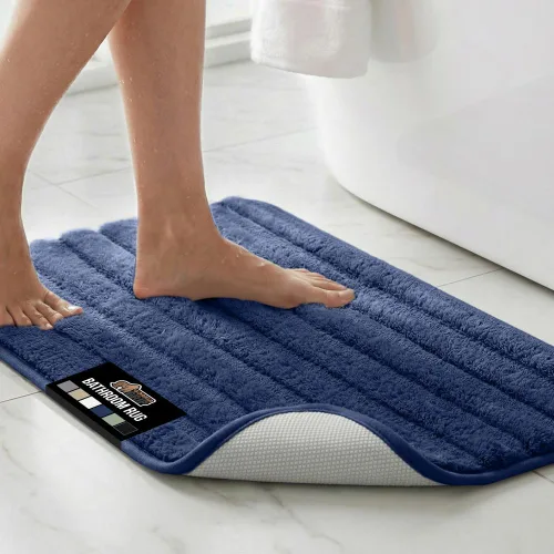 Miniatura 42 de GORILLA GRIP Alfombras de Baño de Espuma Viscoelástica, Tapetes de Baño de Terciopelo Suave y Absorbente, Puntos Duraderos en la Parte Inferior