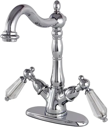 Miniatura 7 de Kingston Brass KS1498WLL - Grifo para fregadero con placa de cubierta, 6-1/2 pulgadas en alcance de boquilla, níquel cepillado cepillado níquel