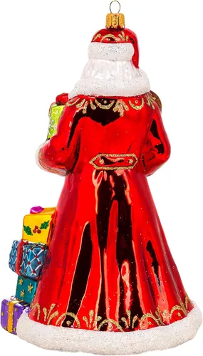 Miniatura 6 de Colección 2025 de Miss Christmas Adorno festivo de Papá Noel de 7.5 pulgadas de vidrio soplado para árbol de Navidad (Papá Noel elegante en blanco)