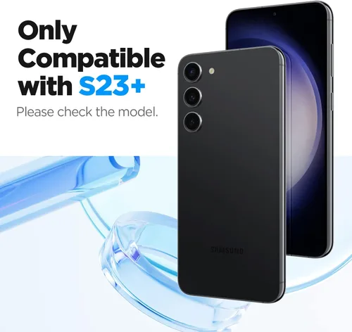 Miniatura 2 de Spigen Protector de pantalla de vidrio templado [Glas.tR EZ Fit] diseñado para Galaxy S23 Plus (2023) [compatible con fundas], paquete de 2 9H