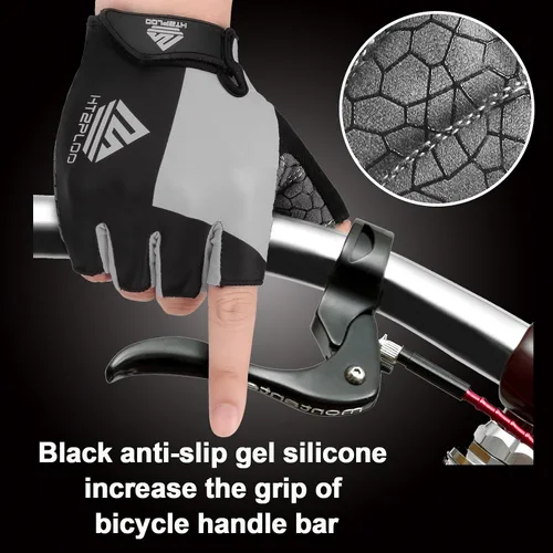 Miniatura 3 de HTZPLOO Guantes de bicicleta guantes de ciclismo guantes de ciclismo de medio dedo guantes de bicicleta para hombres y mujeres con almohadilla