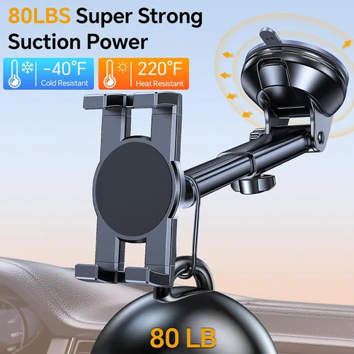 Miniatura 4 de Soporte para tablet para coche, soporte para iPad para coche【Parabrisas+Salpicadero】Ventosa para iPad para camión Soporte【360° 】Soporte para tablet