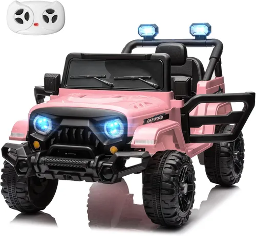 Miniatura 9 de MINIATURE MOTORS Camioneta eléctrica de 12 V para niños con control remoto, motores gemelos de 35 W, velocidad máxima de 3.5 MPH, reproductor