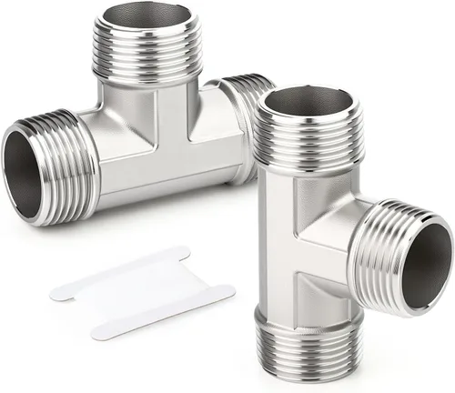 Miniatura 22 de TAISHER 2 piezas de accesorios de tubo en T de acero inoxidable 304, accesorios de tubo hembra NPT de 1-1/2" x 1-1/2" x 1-1/2
