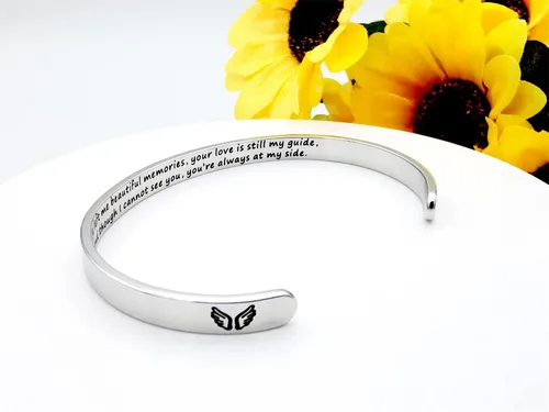 Miniatura 37 de Pulseras inspiradoras para mujer, joyería de acero inoxidable, con refranes, pulsera motivacional con mensaje oculto, pulseras grabadas para mejor