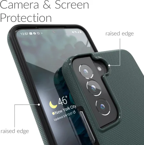 Miniatura 3 de Crave Dual Guard para Samsung Galaxy S22 Funda, Funda de Doble Capa con Protección a Prueba de Golpes para Samsung Galaxy S22 5G - Verde Bosque