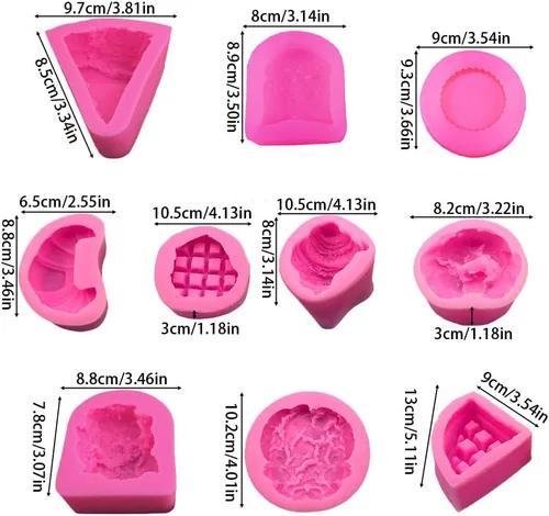 Miniatura 3 de Zcargel Molde de silicona para pan, gofres 3D, pastel de fondant, molde de chocolate, molde para hornear, molde de chocolate con leche, decoración