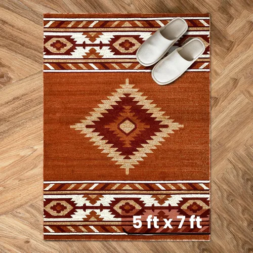Miniatura 48 de YHSF South West - alfombra nativa americana del suroeste, fácil de limpiar, gruesa, suave y duradera, alfombra tribal inspirada en indios americanos