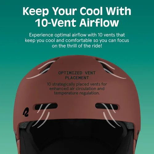 Miniatura 7 de Retrospec Comstock - Casco de esquí y snowboard para adultos y jóvenes - Casco de nieve ajustable con carcasa protectora y ventilaciones