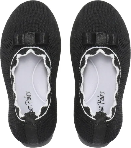 Miniatura 5 de DREAM PAIRS Zapatos planos de ballet para niñas cómodos y sin cordones de punto (niñoniño pequeño)
