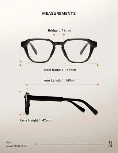 Miniatura 6 de TIJN Gafas de Bloqueo de Luz Azul para Mujeres y Hombres Marco Rectangular TR90 y Estilo Elegante Preppy Gafas de Pantalla de Computadora