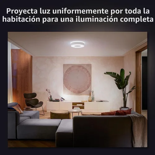 Miniatura 6 de Philips Hue Infuse - Lámpara de techo mediana, color blanco, luz LED inteligente que cambia de color, color blanco, 1 paquete, control