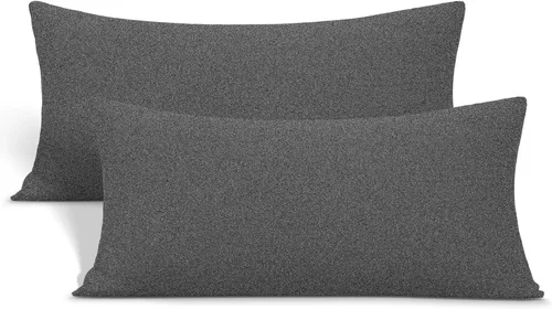 Miniatura 82 de Juego de 2 fundas de almohada pequeñas de punto Jersey Knit para viajes o niños pequeños de 12 x 16 pulgadas, 13 x 18 o 14 x 20 pulgadas, sobre