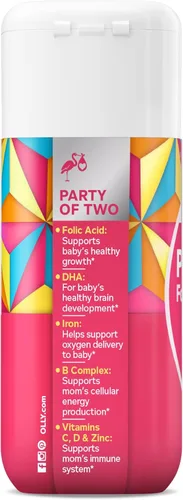 Miniatura 9 de OLLY - Cápsulas blandas multivitamínicos prenatales ultra resistencia, apoya el crecimiento saludable, desarrollo cerebral, hierro, ácido fólico
