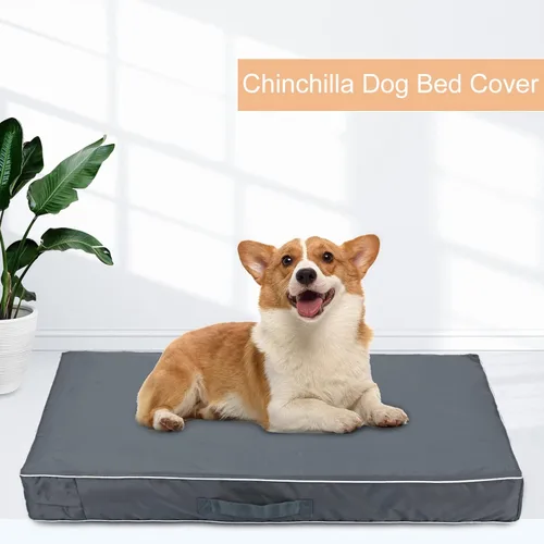 Miniatura 6 de Chinchilla Funda Impermeable para Cama de Perro Pesada Lavable, con Apertura de Cremallera Rellenable Funda Universal de Repuesto para Cama de Gris