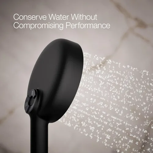 Miniatura 4 de KOHLER 26282-G-BL Statement - Ducha de mano redonda multifunción con 3 ajustes de pulverización, 1.75 GPM, negro mate