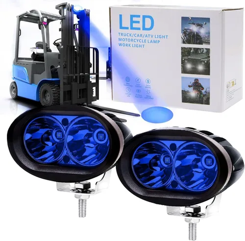 Miniatura 9 de Luces de carretilla elevadora azul, luz de seguridad para carretilla elevadora 12V-80V, luces de emergencia de advertencia para focos de carretilla