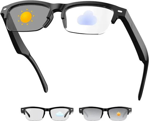 Miniatura 11 de Lentes inteligentes para mujeres y hombres, gafas de luz azul Bluetooth con lentes de sol polarizadas UV400 adicionales, compatibles