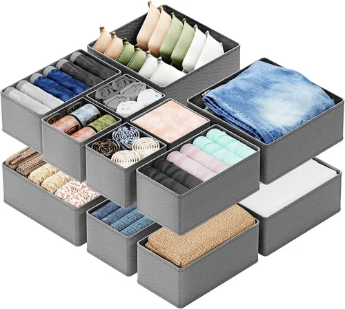 Miniatura 16 de SpaceAid Organizador Divisor de Cajón de Calcetines Paquete de 3, 64 Celdas Organizadores de Ropa Interior para Cómoda Armario Guardería