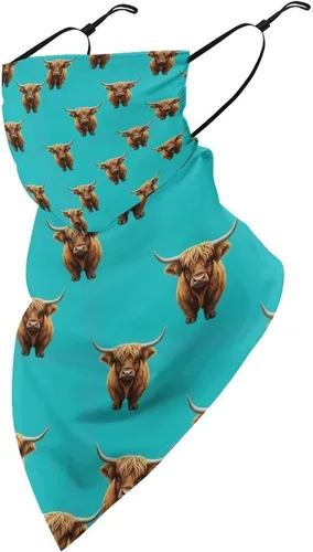 Miniatura 7 de Bufanda de protección solar UV, bufanda triangular reutilizable con lazo para las orejas