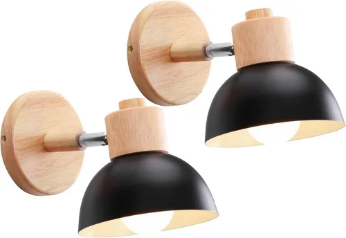 Miniatura 15 de Adjustable Scandinavian Wall Lamp E27 Lighting Fixture Retro Industrial Style for Bedroom Living Room Hallway(Amarillo,1 Pieza)