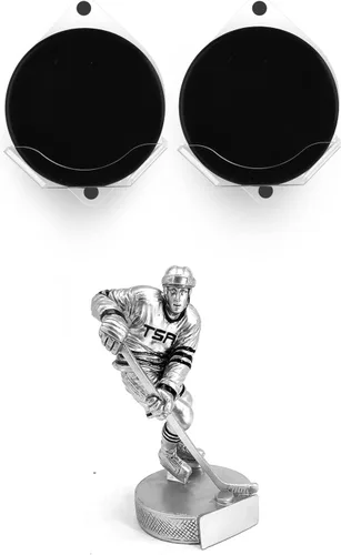 Miniatura 4 de Cosmos Soporte de pared para disco de hockey sobre hielo, 2 unidades, soporte de pared para decoración, exhibición y almacenamiento de discos
