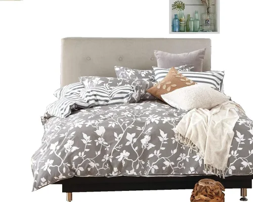 Swanson Beddings Leafy Vines Floral - Funda de edredón reversible de algodón de 2 piezas y funda de almohada (tamaño individual XL)