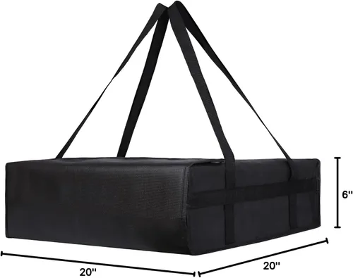 Miniatura 10 de Bodaon Bolsas de pizza para entrega, bolsa de entrega de pizza aislada para conductores de entrega, 20 x 20 x 6 pulgadas, bolsas calentadoras